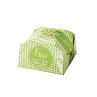 Panettone pistacchio con crema al pistacchio da spalmare