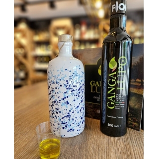 Leere Keramik Flasche Blau