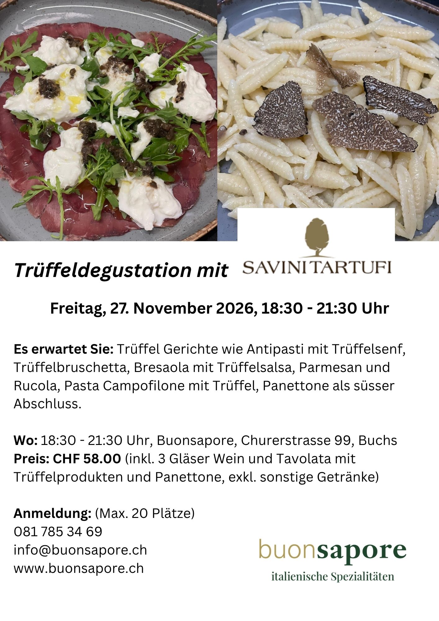 Trüffeldegustation mit Savini Tartufi